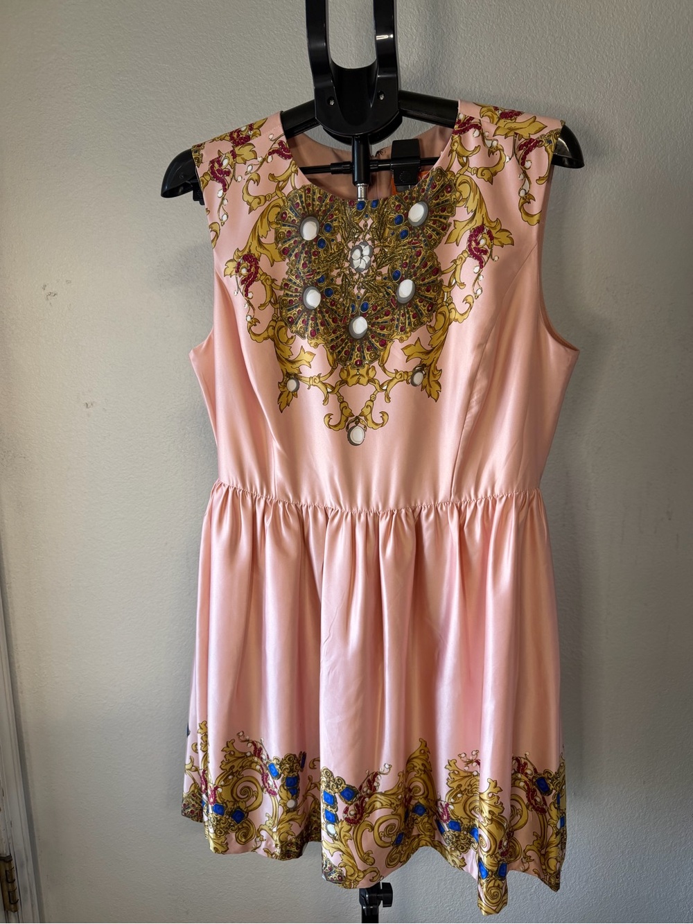 NWT Women Pink Embellished Sleeveless Dress size 12